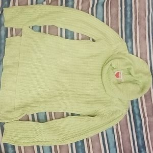 Derek heart neon green sweater